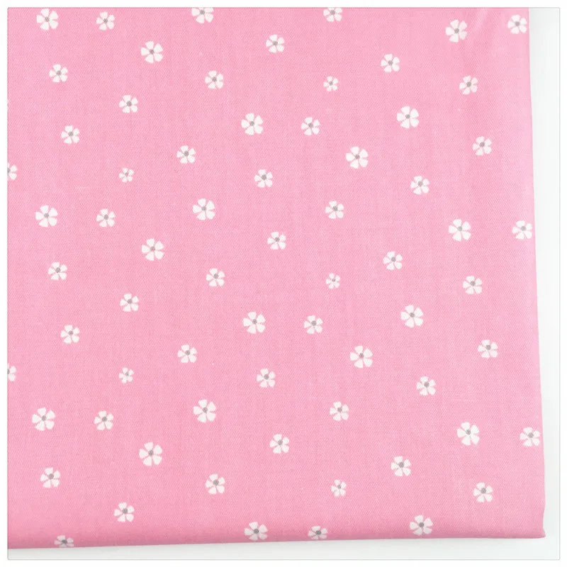 Syunss хлопчатобумажная ткань с розовой спинкой и цветочным принтом для рукоделия