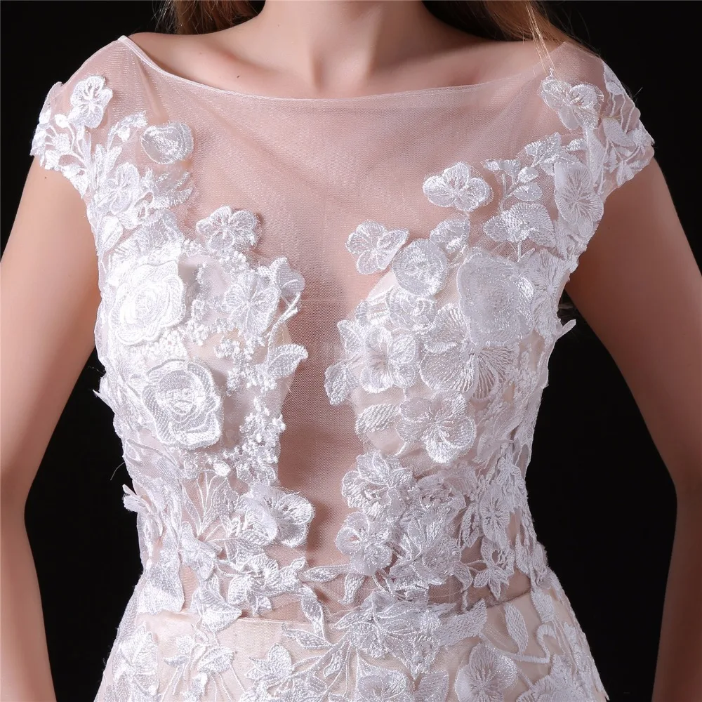 Рубиновое свадебное платье цвета шампанского Vestido De Casamento с открытой спиной