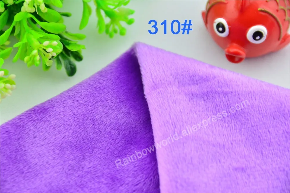 310 # фиолетовая сверхмягкая бархатная ткань из микрофибры с начесом velboa Высота