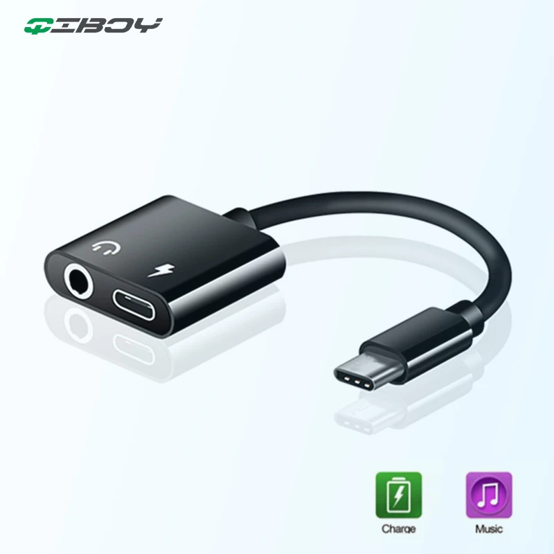 Адаптер типа C для наушников 3 5 мм Aux Audio Samsung S10 Huawei P30 Pro Play Music And Charge Adapter Xiaomi 8