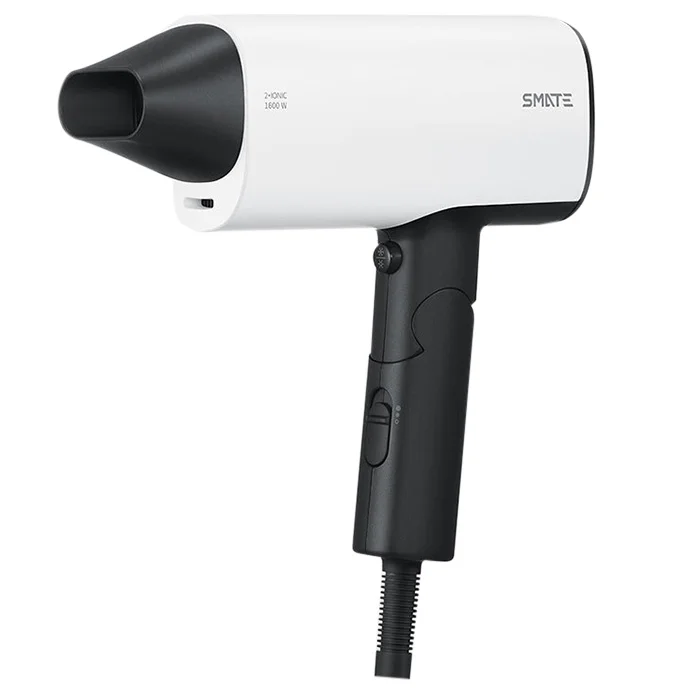 White SMATE 1600 Вт 220 В фен для волос для дома и путешествий, высокая мощность/складной/отрицательный ион/холодный горячий фен, парикмахерские инструменты - Цвет: White