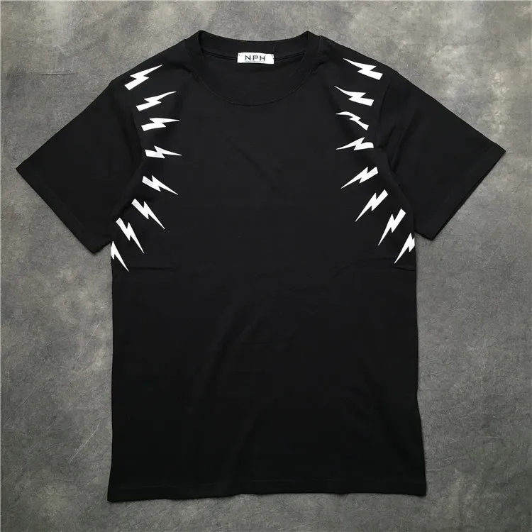 Новинка 2021 мужские футболки с принтом Нил Барретта и молнией в стиле хип-хоп