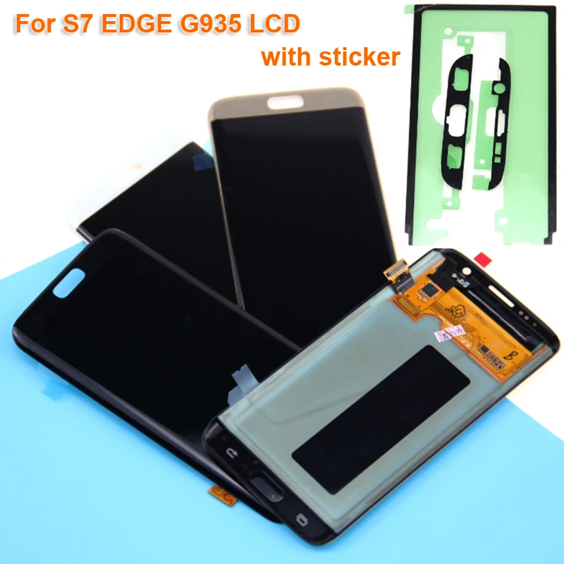 Супер AMOLED ЖК s Замена для samsung Galaxy S7 edge G935 G935F без рамки дисплей экран дигитайзер