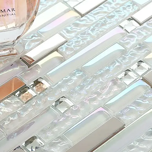 Соединяющаяся металлическая лента 13 СКОШЕННЫХ алмазов Радужная Хрустальная