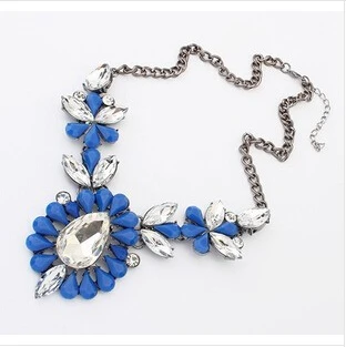 Женская винтажная подвеска ожерелье с подвеской золотая цепочка чокер цветком и