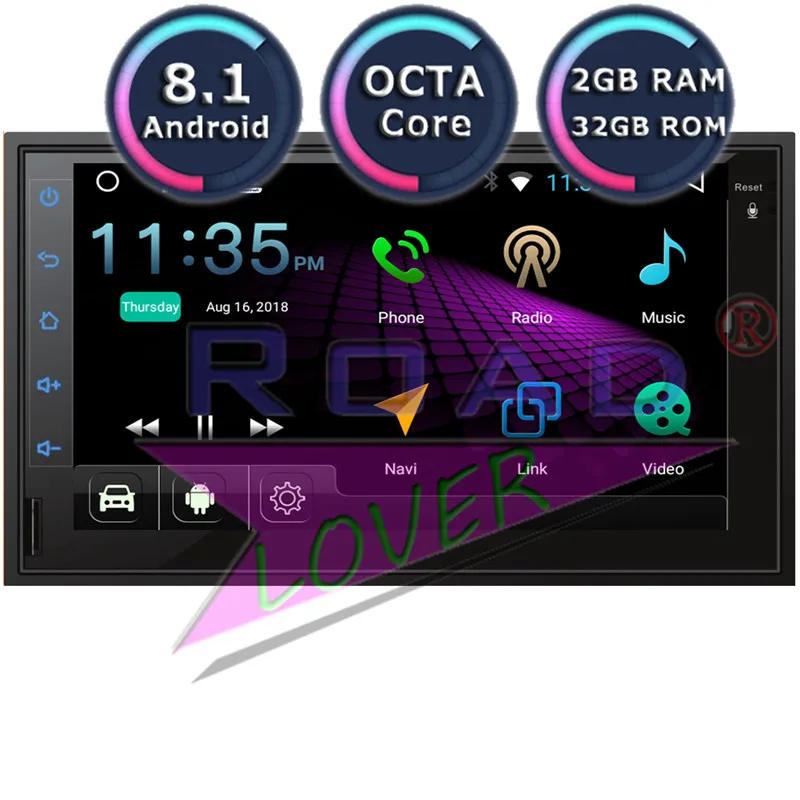 TOPNAVI Android 8 1 автомобильный ПК мультимедийный плеер для VW Ford Hyundai универсальный