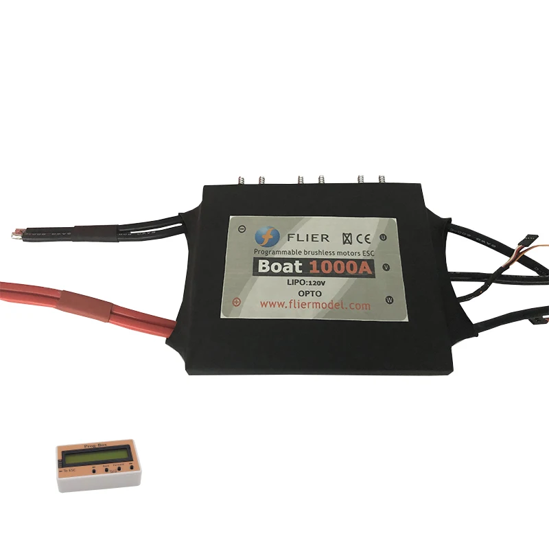 Фото Flier мощный бесщеточный ESC 120V 1000A для лодки с программной коробкой Детали и Flier мощный бесщеточный ESC 120V 1000A для лодки с программной коробкой Детали и