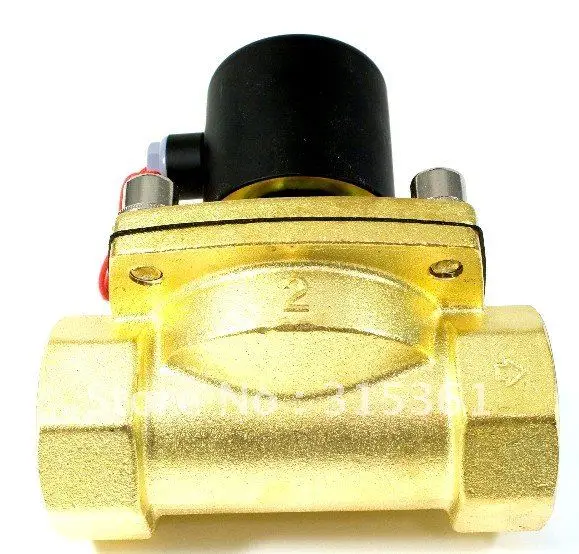 

Free Shipping High Quality 2PCS 2W 2'' Zinc Alloy Brass Water Solenoid Valve AC110V or AC220V