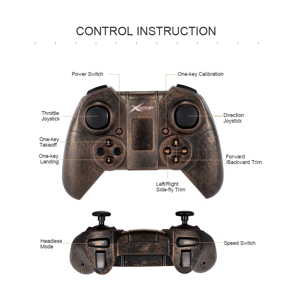 XT-1 2 4G 6-axis Gyro Headless Mode 3D флип удержания высоты складной Квадрокоптер с