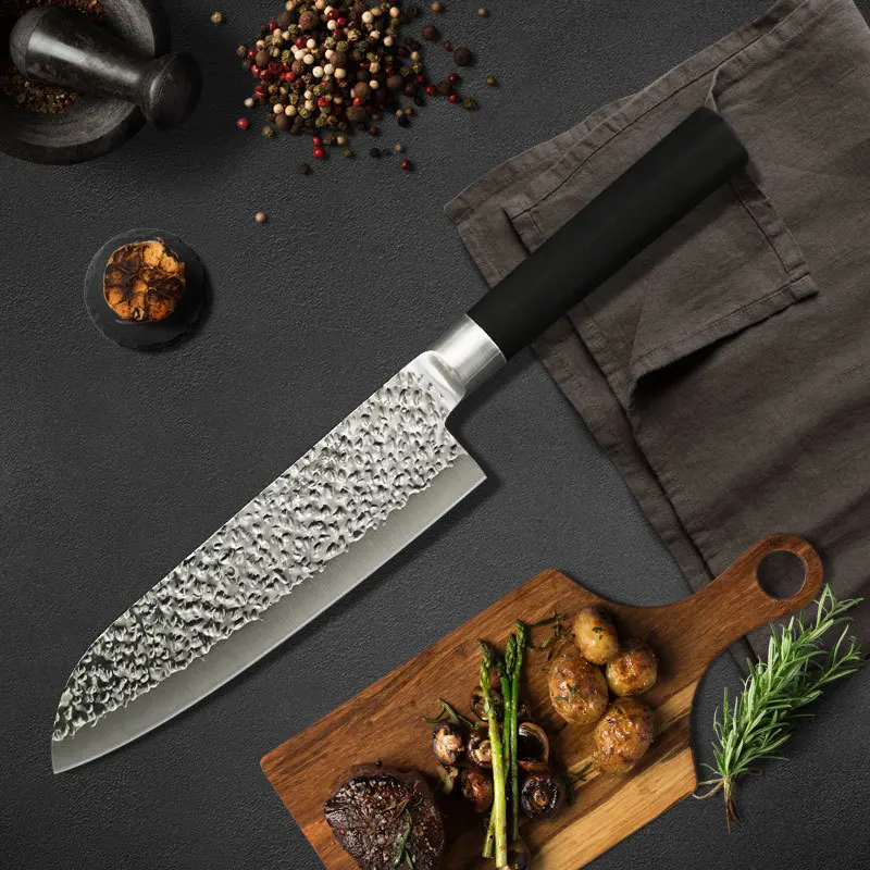 Кухонный нож шеф-повара Santoku ножи для овощей и фруктов 7-дюймовый X50CrMoV15 японский