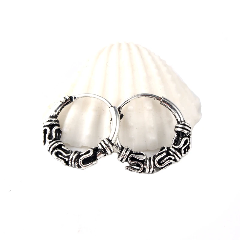 Безразмерные европейские серьги Dayoff женские и мужские круглые хрящи маленькая