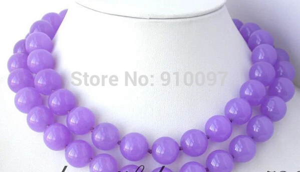 Бесплатная доставка&gt 32 &quot14 мм круглая природа фиолетовая бусина ожерелье|necklace