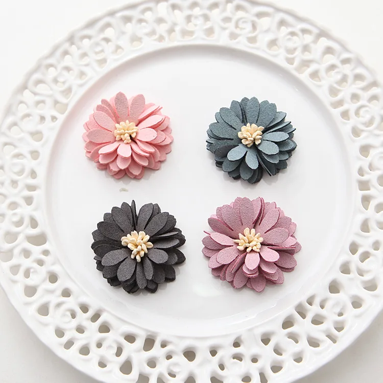 20 шт бархат микрофибра ткань цветы для украшения Шарм ювелирные изделия