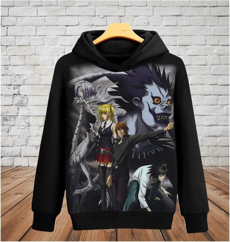 Толстовка с капюшоном для мужчин и мальчиков японский аниме смерти|death note hoodie|hoodies