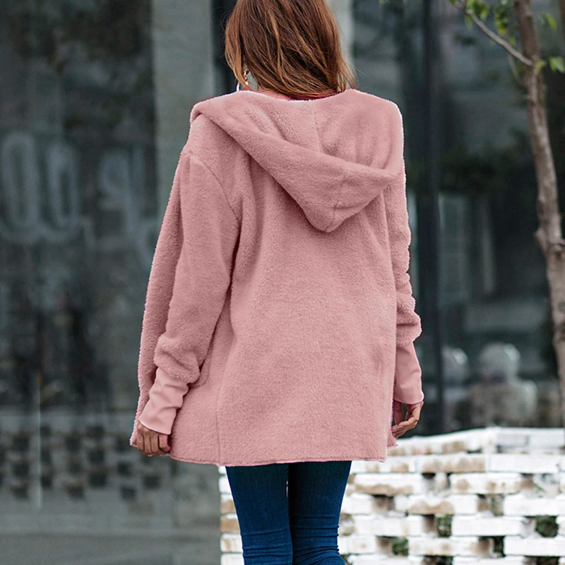 Женские шубы из искусственного меха уличная Элегантная с капюшоном карманы