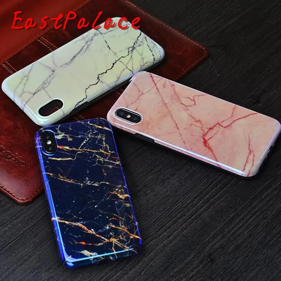 3D мраморный синий луч золотой чехол для телефона IPhone X XS 8 P 7 plus 6 s 6s Капа подарки 10