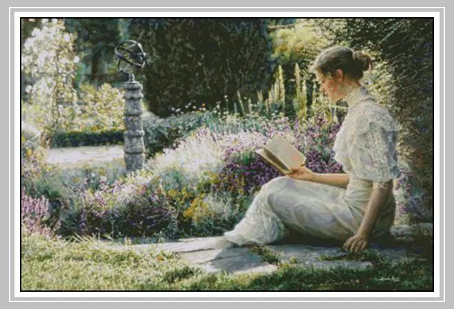 Высококачественные наборы для вышивки крестиком 14CT Набор Декор женщина чтение в