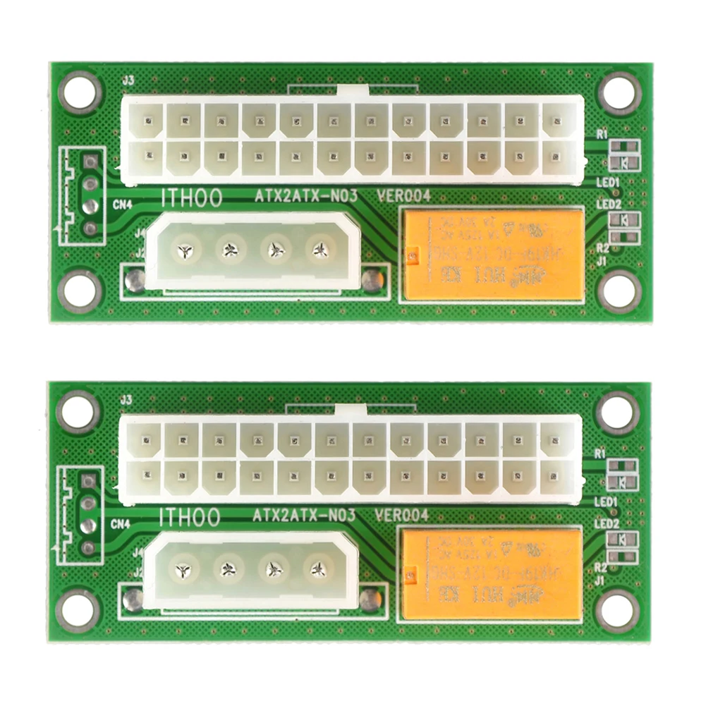 2 шт. ATX 24Pin к Molex 4Pin Dual PSU источник питания синхронизация стартер удлинитель Кабель