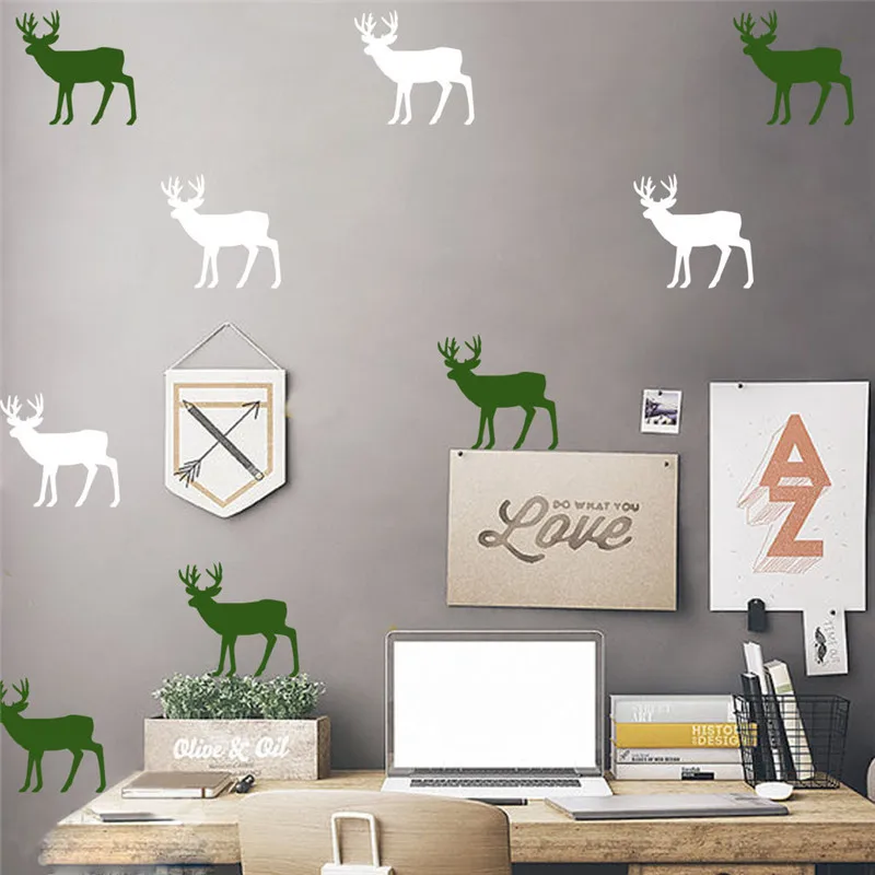 YRHCD INS стильные Экологичные виниловые наклейки с лосем DIY настенные Стикеры для