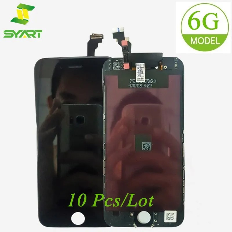10 шт./лот LCDs для iPhone 6 6G ЖК дисплей сенсорный экран дигитайзер сборка запасные