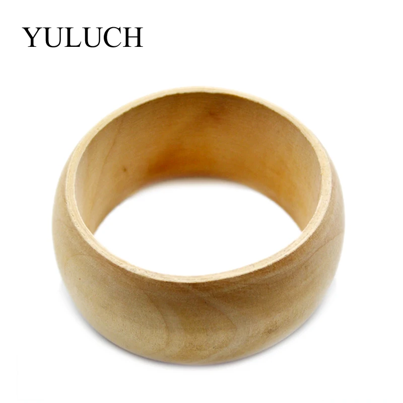 YULUCH модные круглые натуральные деревянные простые браслеты деревянный браслет ювелирные изделия большие браслеты деревянные браслеты