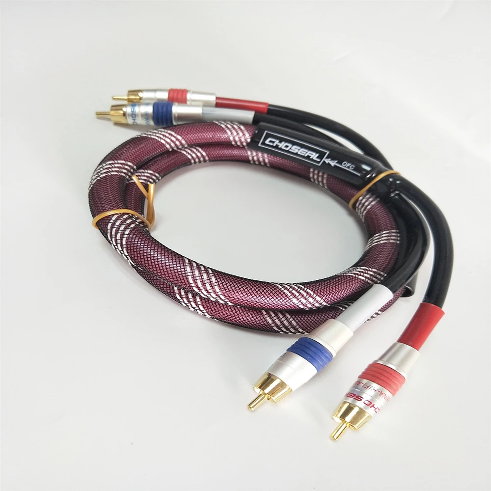 Аудиокабель Choseal Q820 RCA распродажа аудиофилов! Стерео соединение Hi Fi кабели 24K