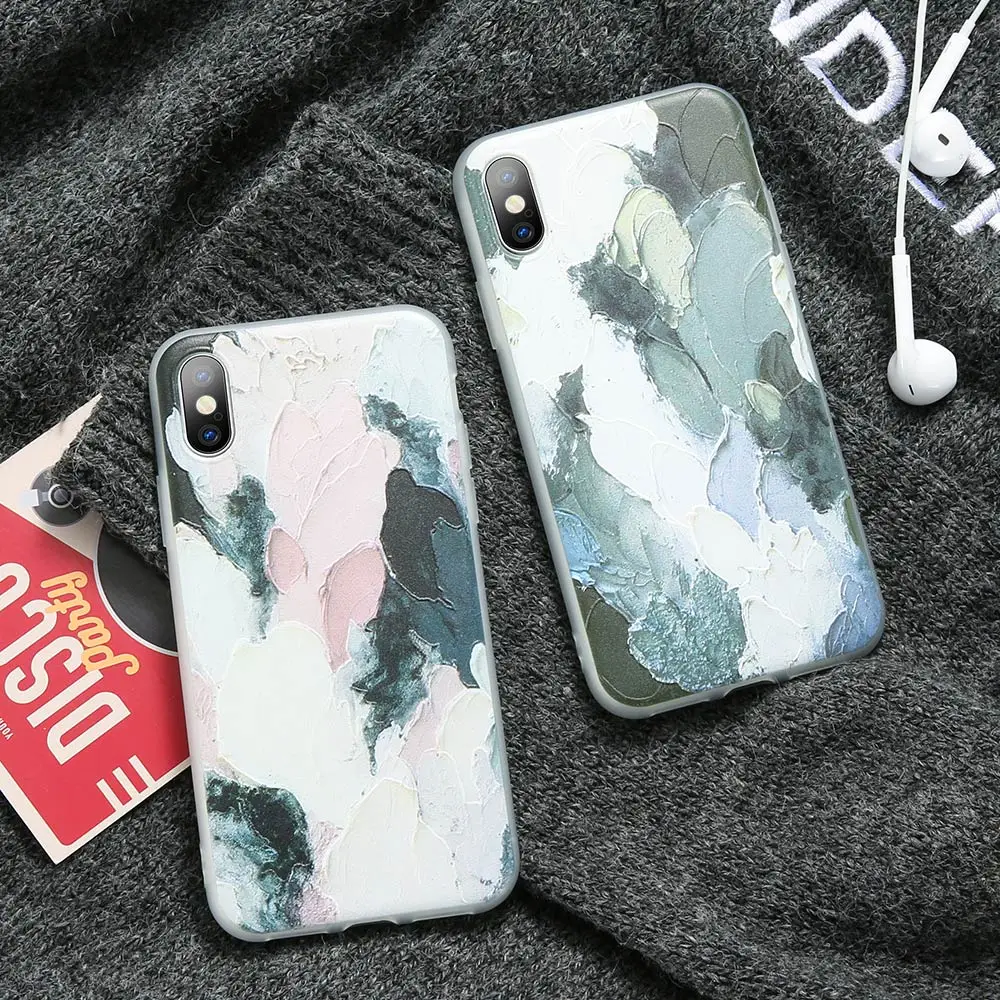 KISSCASE Fashion Phone Cases For iPhone 6 6S 7 8 Plus 5 5S SE X XS MAX XR Embossed Matte Cover Coque Capa |