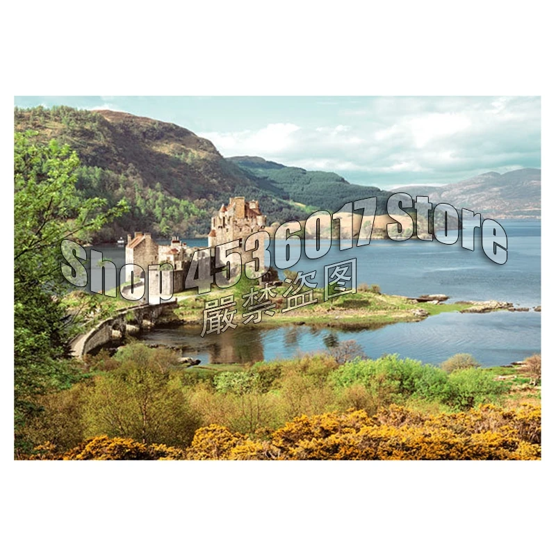 Eilean Donan Castle Шотландия алмазная живопись вышивка крестиком 5D Diy Бриллиантовая