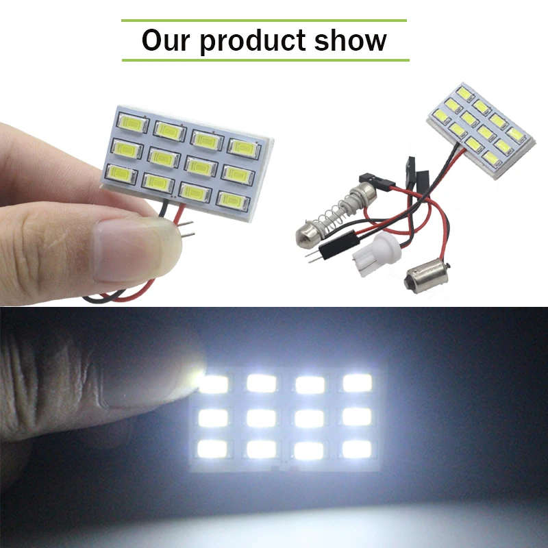 Buildreamen2 Автомобильная 5630 SMD Светодиодная лампа внутренняя Карта Купол вежливое