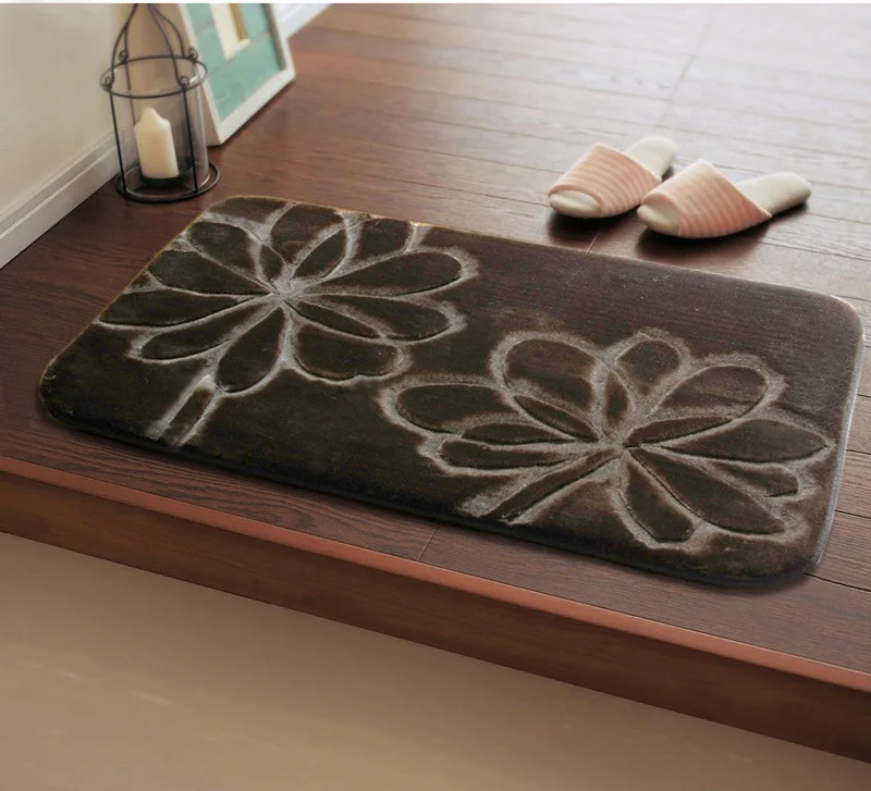 Коврики для ванной с цветочным принтом 1 шт. мягкий нескользящий коврик комнаты