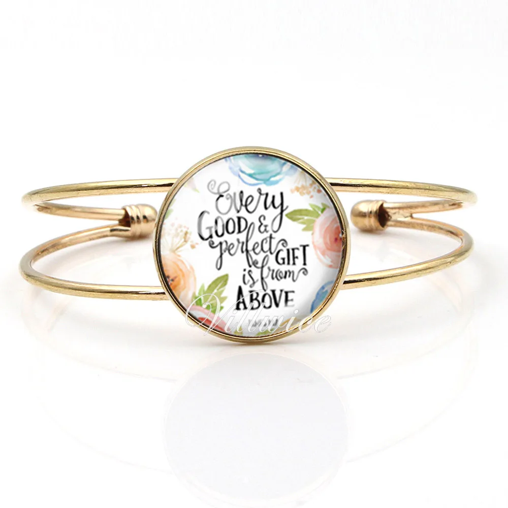 Handmade Fashion Psalm Verse Bible Bangle Bracelet Glass Dome Cuff Bangles Quote Jewelry Gift For Christian | Украшения и
