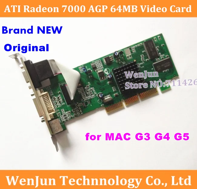 Бесплатная доставка 100% оригинал для Mac G3 G4 G5 графическая карта новое ATI Radeon 7000 AGP 64