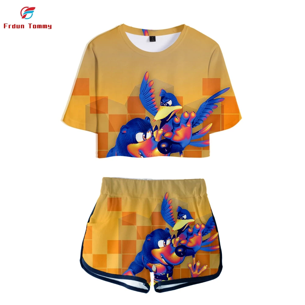 Новинка 2019 летний Соблазнительный комплект из двух предметов Banjo Kazooie с 3D принтом