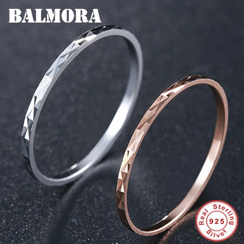 BALMORA, 1 шт., 925 пробы, серебро, простая пара, для укладки, обручальное кольцо, кольца для женщин, леди, романтическое, элегантное, модное ювелирное изделие