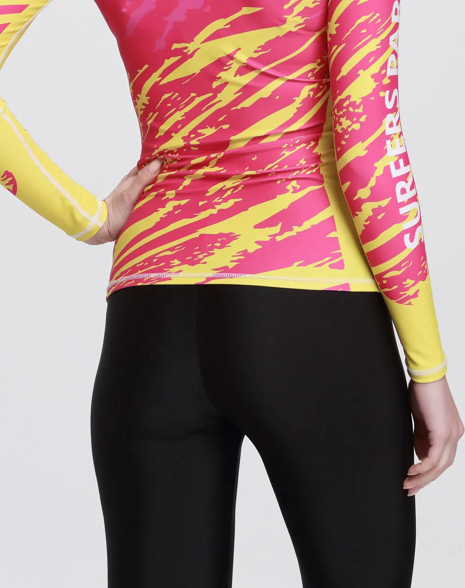 Женские черные леггинсы для серфинга с принтом трико плавания штаны защита от