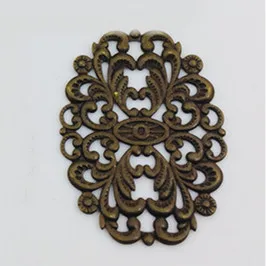 Antique bronze SEA MEW 50 шт 24*32 мм 7 цветов Позолоченные полые металлические медные коннекторы «филигрань» Подвеска Шарм для украшения ювелирных изделий - Цвет: Antique bronze