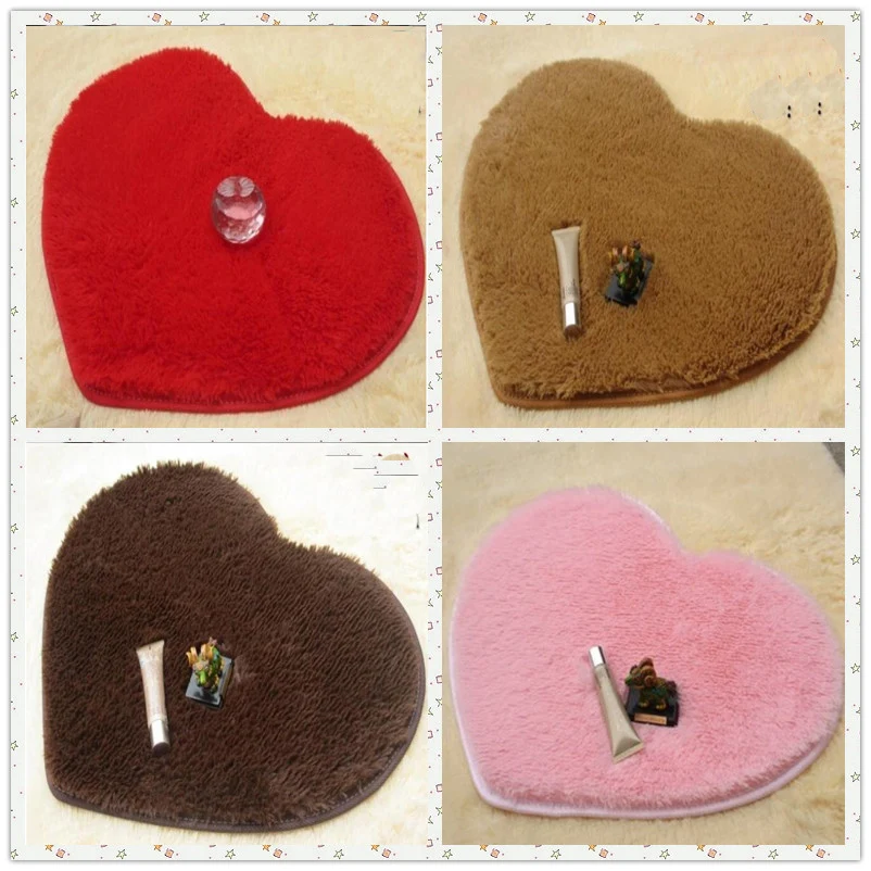 1 шт. модный домашний милый красивый мягкий персиковый коврик в форме сердца