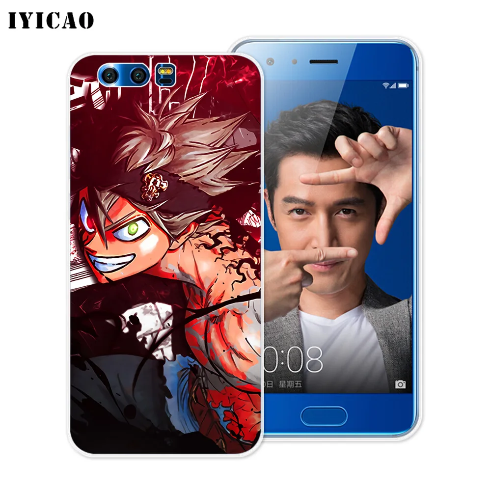 IYICAO Asta черный клевер Мягкий силиконовый чехол для Huawei Y9 Y7 Y6 Prime 2018 Honor 8C 8X 8 9 10 Lite 7X 7C