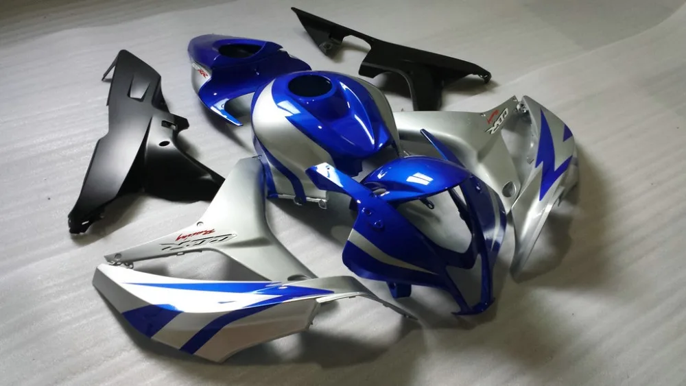 Комплект обтекателей для мотоцикла CBR600RR F5 07 08 CBR 600RR 2007 2008 CBR600 серебристо голубые
