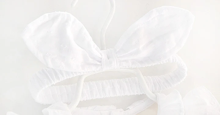 Новый летний хлопковый короткий комбинезон с бантом для маленьких девочек