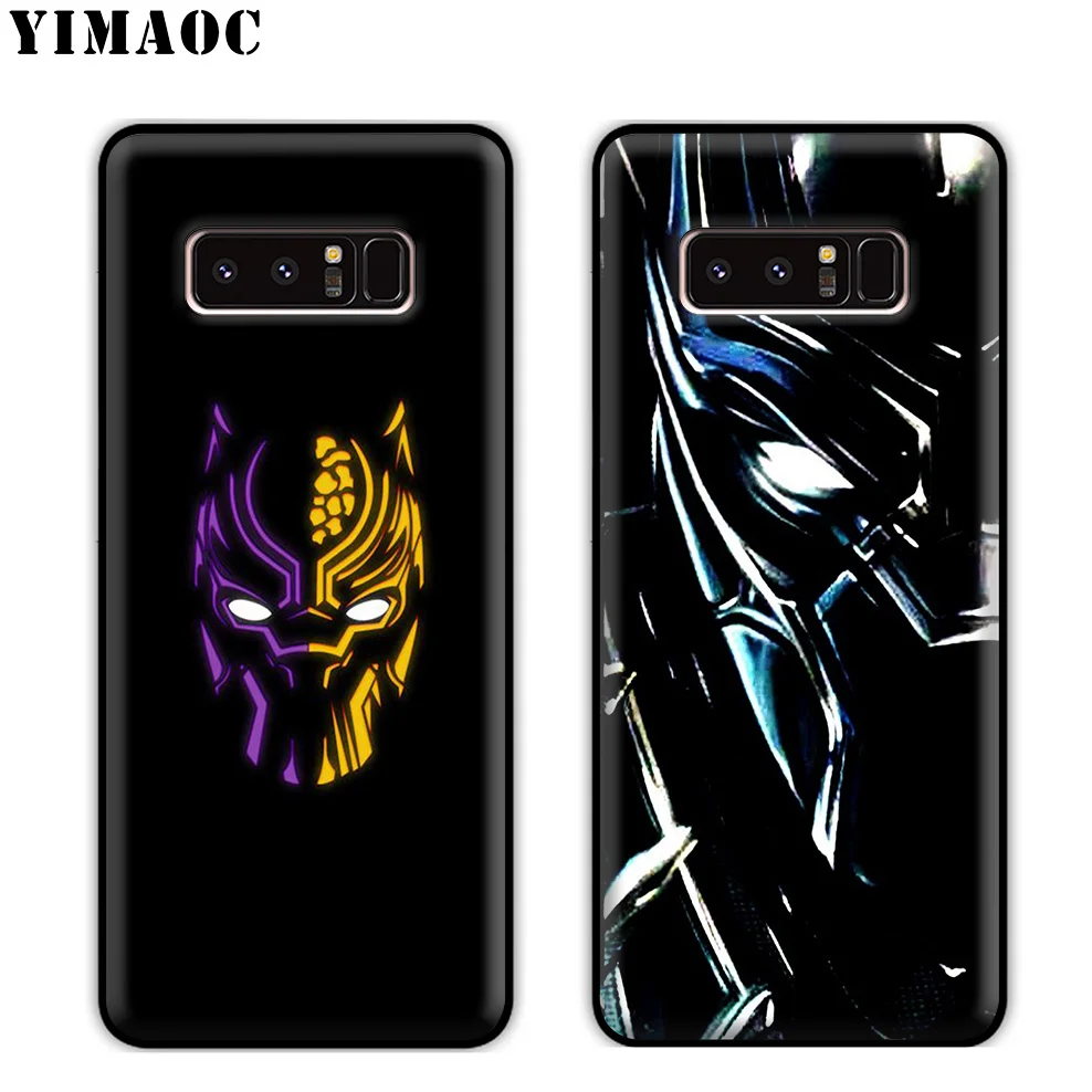 Мягкий силиконовый чехол YIMAOC Black Pather Marvel для samsung Galaxy S10 S10e S9 S8 Plus S7 S6 Edge J6 |