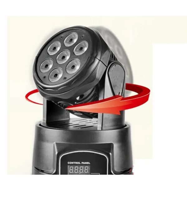 Светодиодный прожектор для сцены вращающийся на 360 градусов RGBW 4 в 1 7*10 Вт/7*15 Вт 2