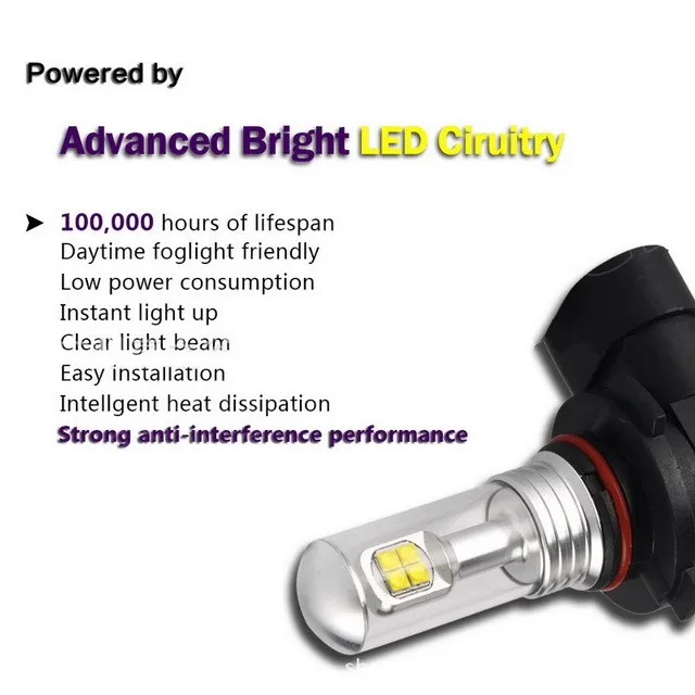 2 шт. Автомобильные светодиодные лампы 80 Вт 6000 К 9005 9006 12 В 24 В|fog light bulb|led 80w9005 bulb |