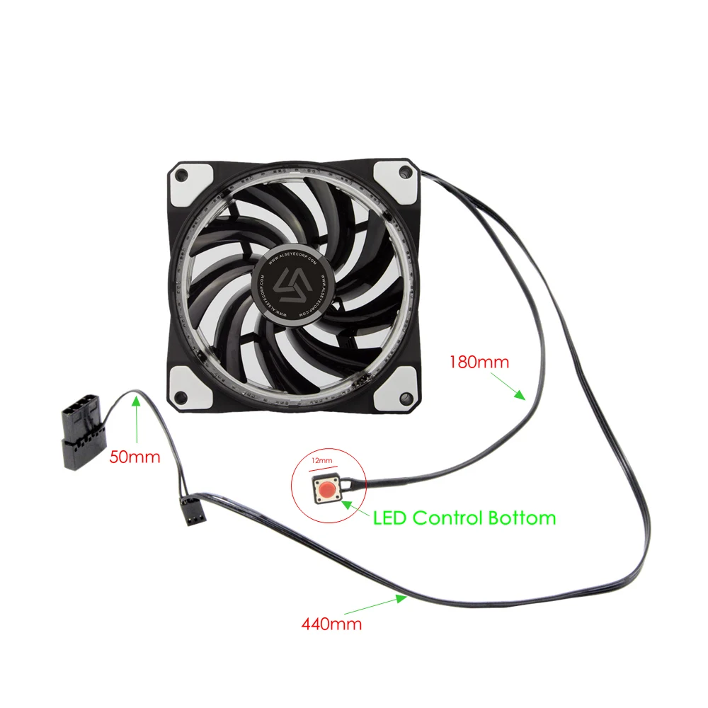 ALSEYE вентилятор для компьютера RGB куллер DC 12 В 120 мм вентиляторы светодиодный Multilight