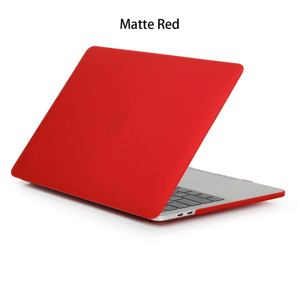 Matte Red Кристальные Матовые чехлы для Apple Macbook Air Pro retina 11 12 13 15 сумки для ноутбуков для Macbook New Air 13 pro 16 A2141 чехол - Цвет: Matte Red