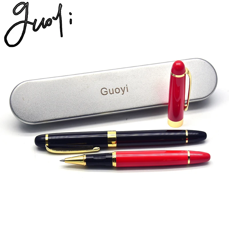 Guoyi A203 Heavy feel металлическая гелевая ручка 50 шт./лот Высококачественные бизнес