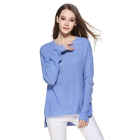 sweater shirt women jumper 2019 spring oversized sweater long sleeve women knitwear blue loose sweater female pullover w002003