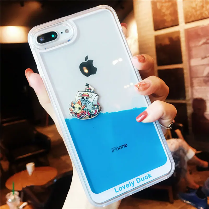 Dynamic Liquid Case For iPhone X Xs Max Xr Hard PC Cartoon Capinha 6 s 6s 7 8 Plus Cover ipone iPhoneX iPhone8 Cases |