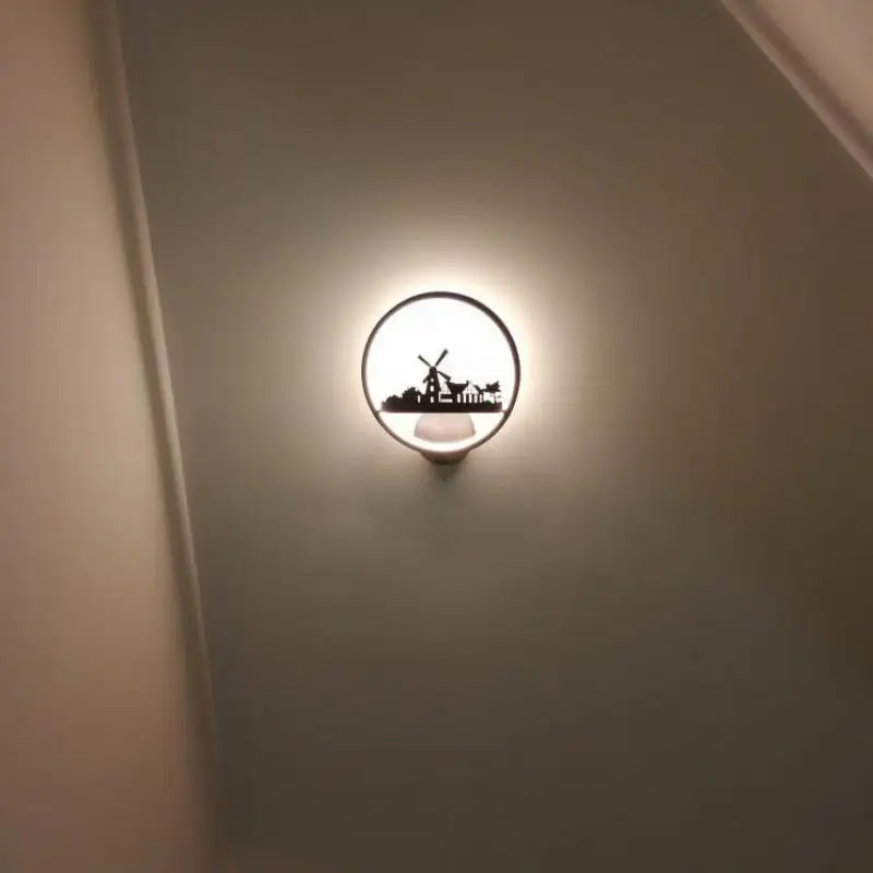 Детский круглый светодиодный акриловый светильник креативный ангела
