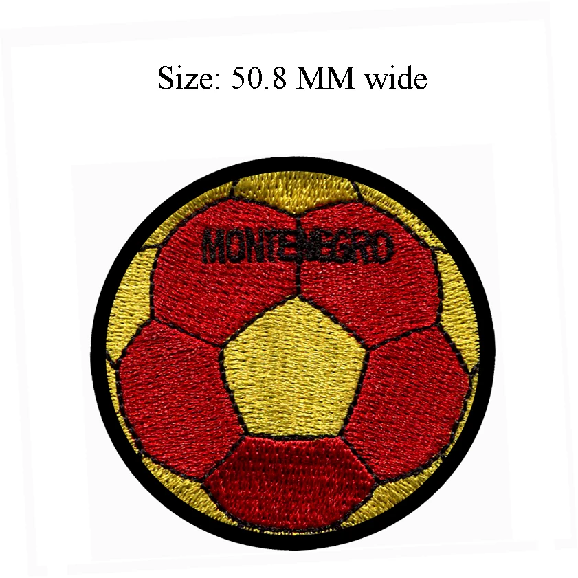 

Нашивка с флагом Черногории шириной 50,8 мм для футбольного мяча, доставка для шитья/художественной работы/для ткани
